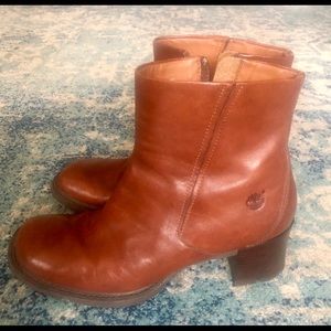 Timberland womens brown leather ankle boots Sz9m